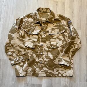 British Military Issue Army Jacket Combat Tropical Desert Camouflage Shirt Sz L